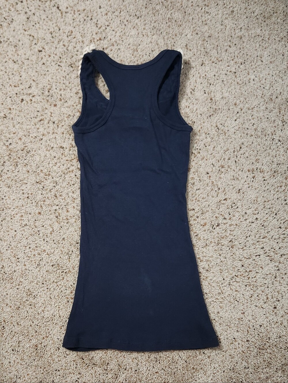Braided Rope Collar Ribbed Racerback Tank Top XS/S - Picture 2 of 8